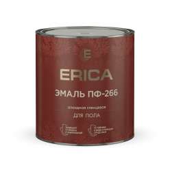 Эмаль ПФ-266 для пола ERICA красно-коричневая 2,6кг