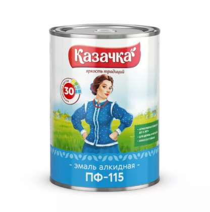 Эмаль Казачка ПФ-115 салатовая 0,9кг