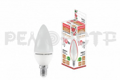 Лампа светодиодная FС37-10 Вт-230 В -3000 К–E14 свеча Народная 