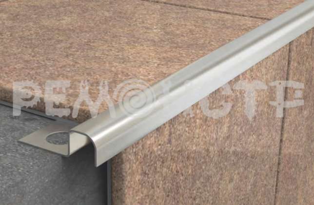 Угловой защитный профиль для плитки ПК12НС, ПК12НСП из нержавеющей стали