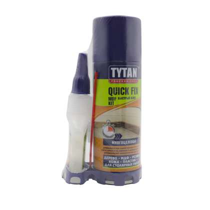Клей двухкомпонентный цианакриловый для МДФ TYTAN Professional прозрачный 200мл/50г