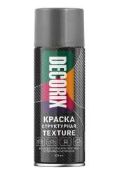 Краска аэрозольная акриловая структурная DECORIX серая 520мл
