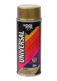 Краска аэрозольная Inral Universal Enamel золото металлик 400мл 