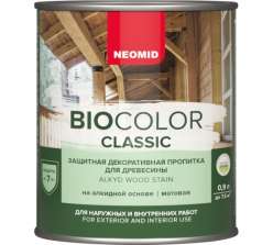 Защитная декоративная пропитка Неомид Bio Color Classic махагон 0,9л  