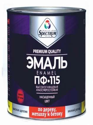 Эмаль Спектр ПФ-115 серая 0,8кг 