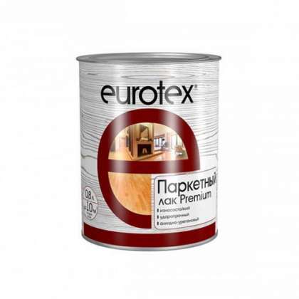 Лак паркетный алкидно-уретановый Eurotex Premium Рогнеда полуматовый 0,8л