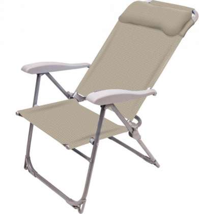 Кресло-шезлонг складное 750х590х1090мм НИКА К2/ПС песочный