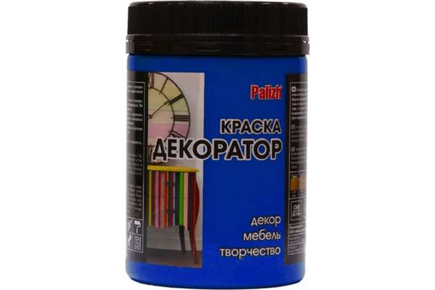 Краска акриловая Декоратор PALIZH №172 серебро металлик 0,25кг